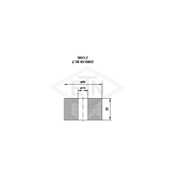 Bufor końcówki linowej ETN fi 50/13 x 28 mm 315002