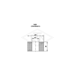 Bufor końcówki linowej ETN fi 50/21 x 28 mm 315013