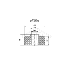 Bufor końcówki linowej ETN fi 40/17 x 17 mm 315015