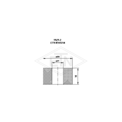 Bufor końcówki linowej ETN fi 55/21 x 30 mm 315014