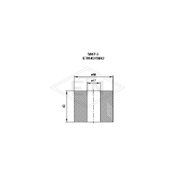 Bufor końcówki linowej ETN fi 50/17 x 40 mm 315012