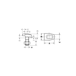 Śruba młoteczkowa T2 M12 (do T70-1/B, T75/B, T82/B)