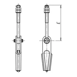 Końcówka linowa 6-8 mm M12x400 mm PFB CF1 8024512405