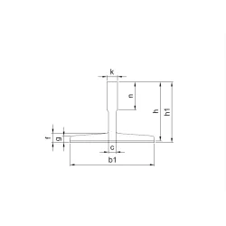 Prowadnica T70-1/B 70x65x9 mm 5 m