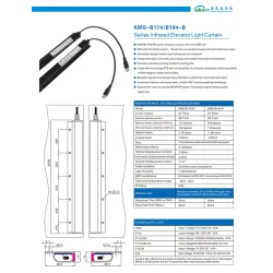 Kurtyna świetlna z zasilaczem 230 VAC KMISEN KMS-B174/B1