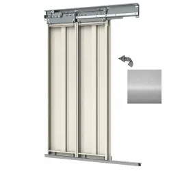 Drzwi szybowe BST S2L 800 mm RLO stal nierdzewna szlif